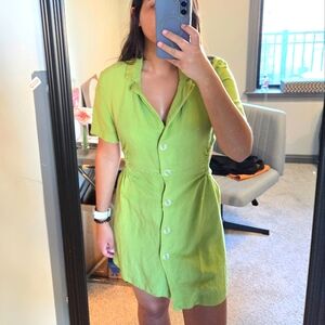 Zara Green button down dress